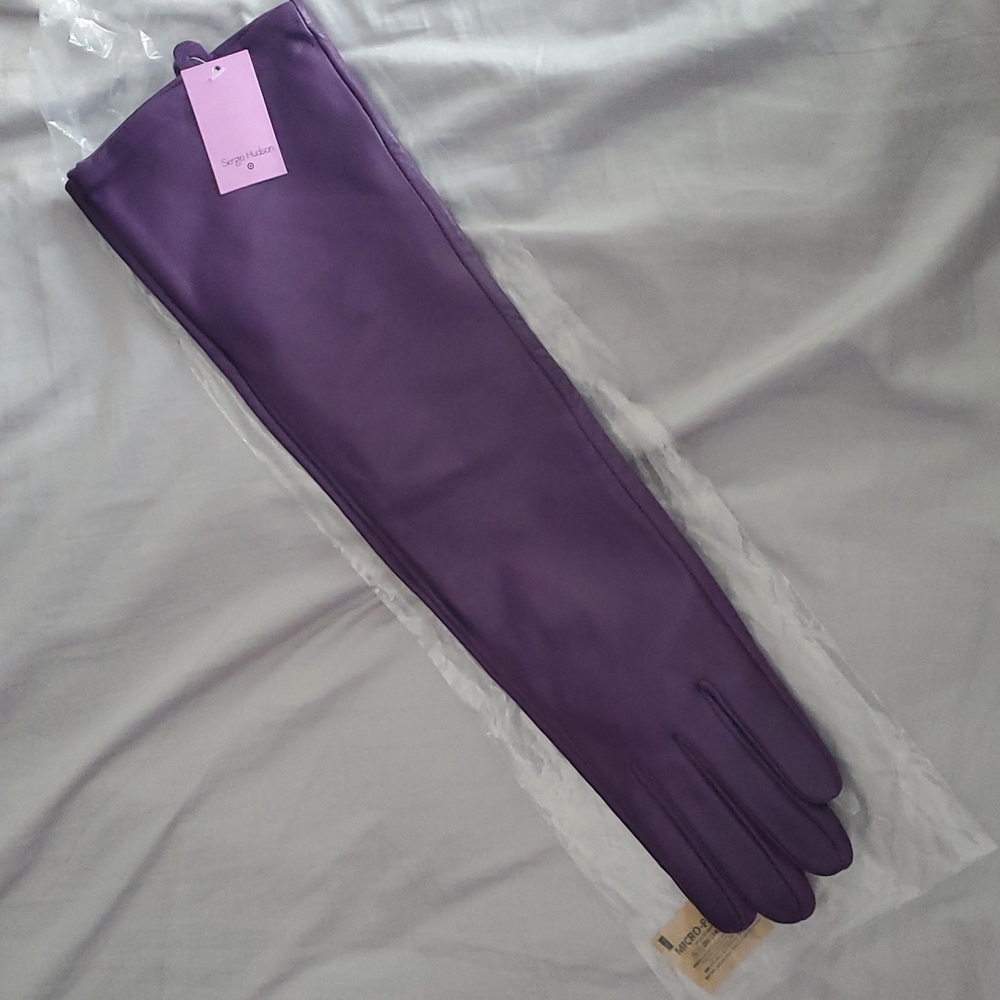 NWT Long leather gloves Sergio Hudson for Target XL/XXL